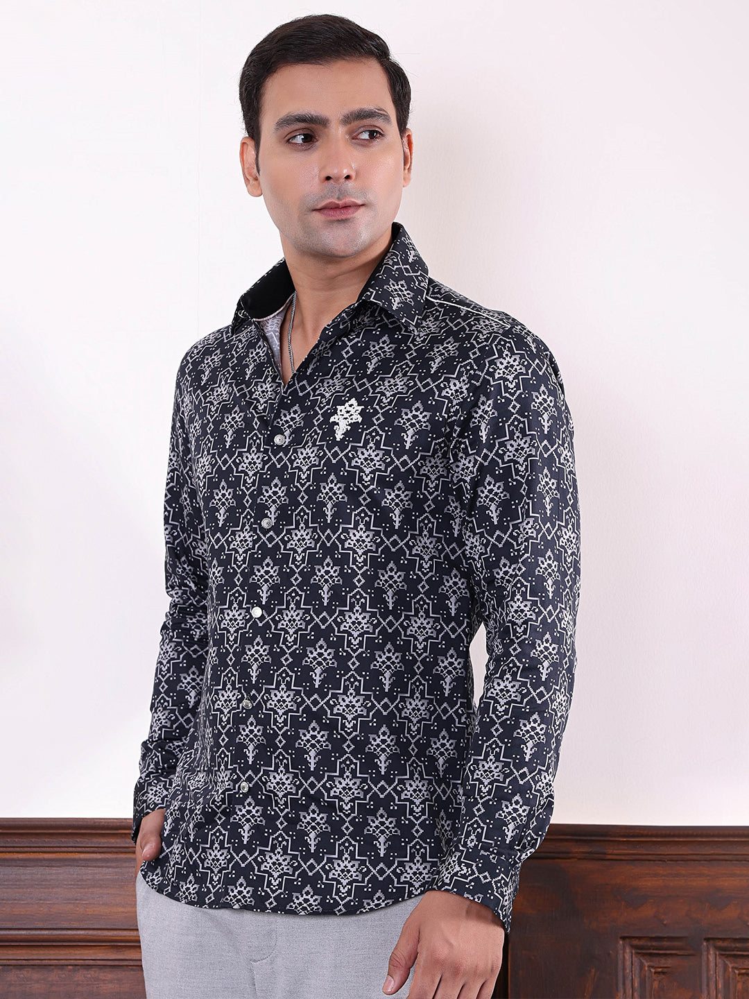 Abkasa Men Multi Collar Shirt