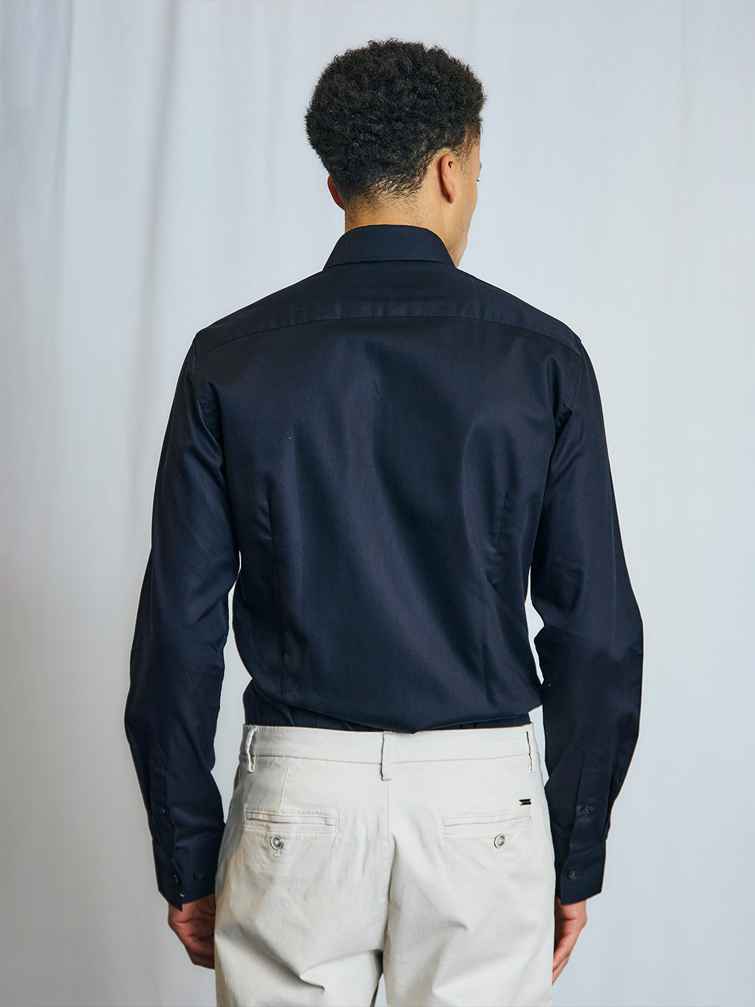 Bruun & Stengade Men Black Solid Collar Shirt