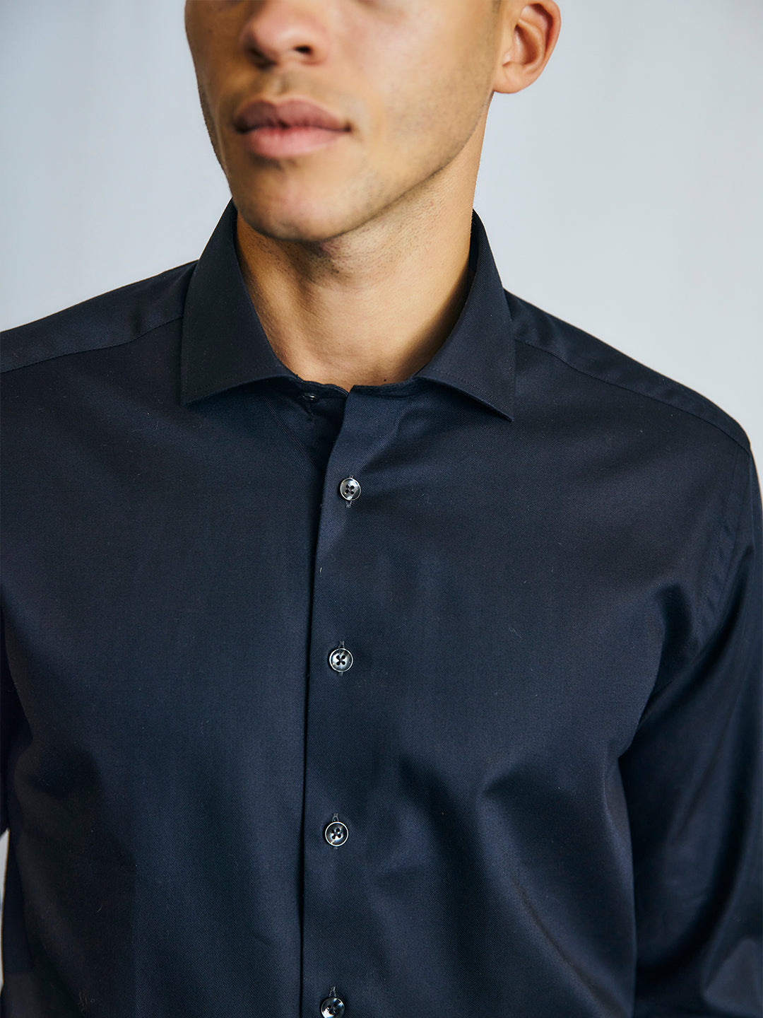 Bruun & Stengade Men Black Solid Collar Shirt