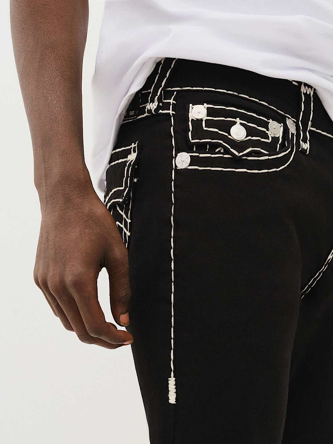 True Religion Men SUPER T Ricky Straight Fit Mid Rise Jeans