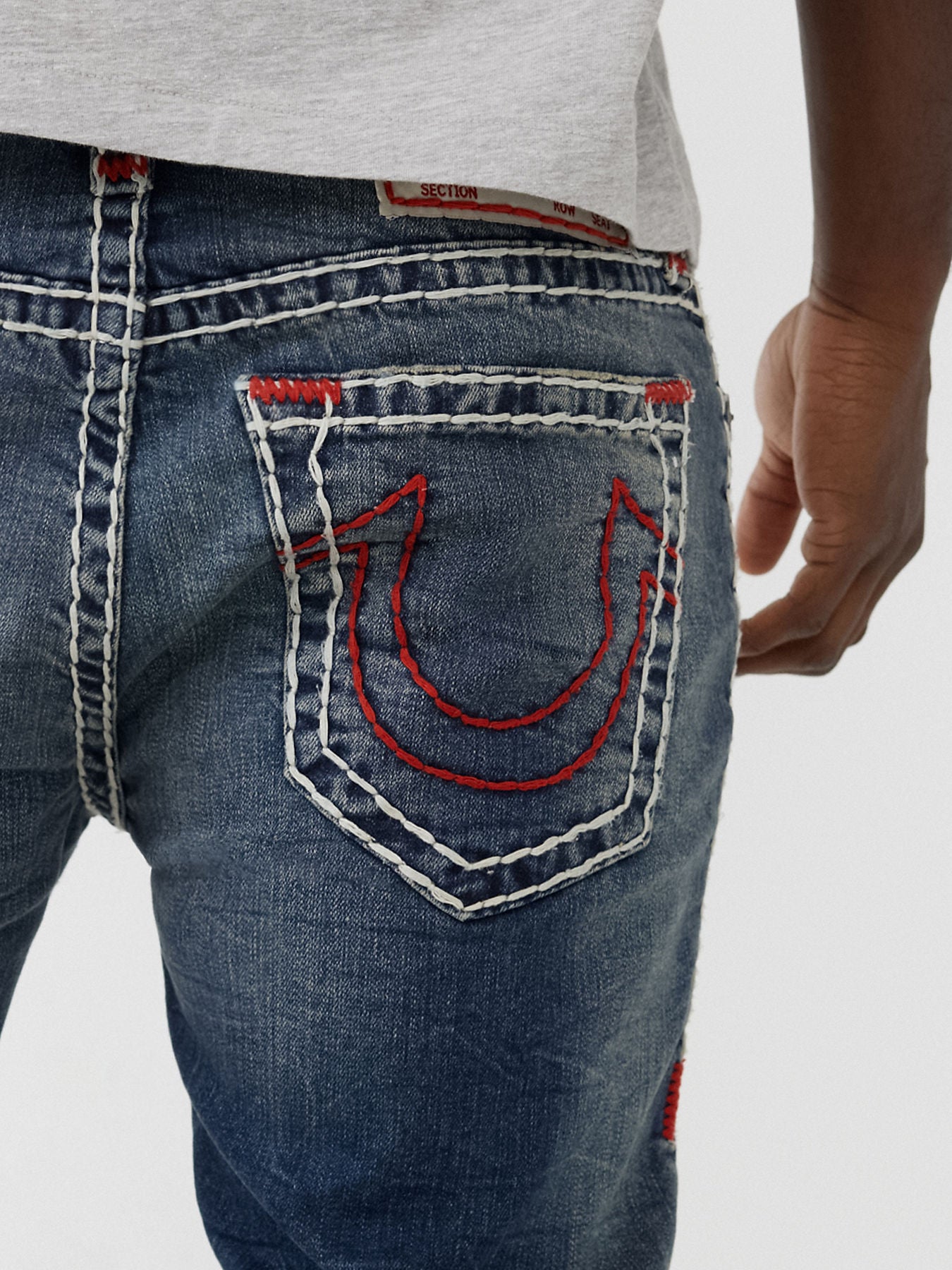 True Religion Men Blue Solid Skinny Fit Jeans