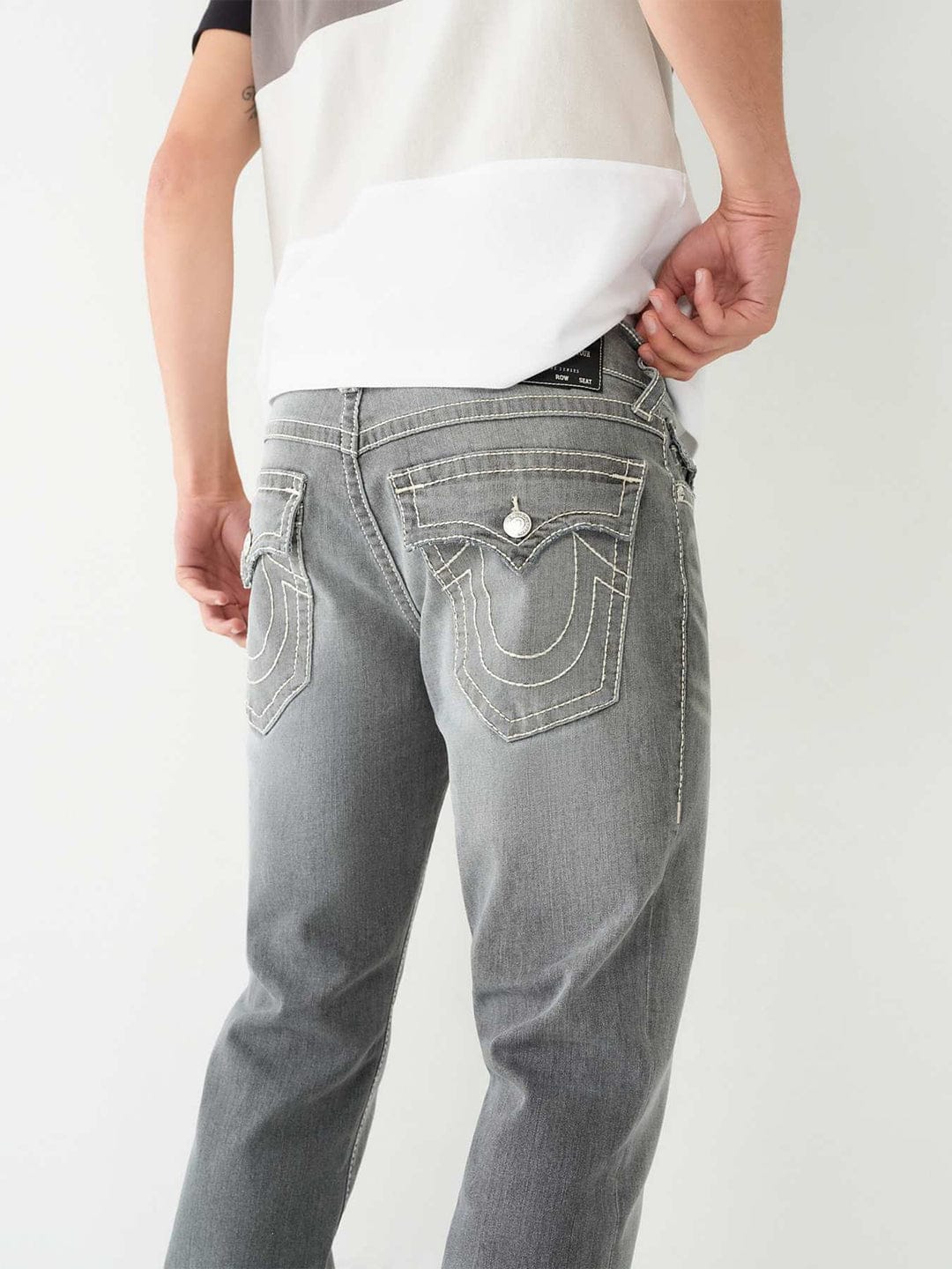 True Religion Men BIG T Ricky Straight Fit Mid Rise Jeans