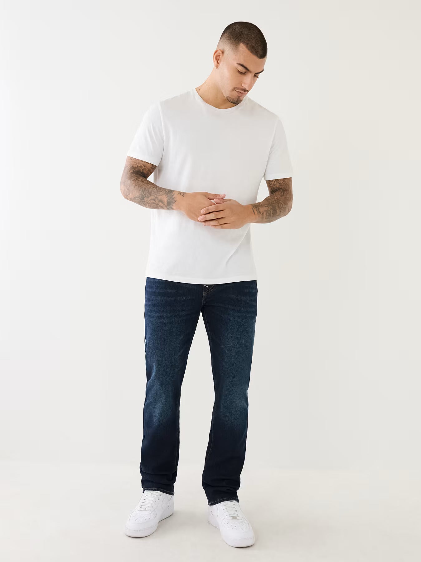 True Religion SN Ricky Straight Fit Blue Solid Jeans