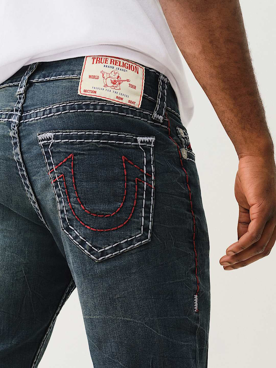 Shop True Religion Men Blue Super T Rocco Jeans Online