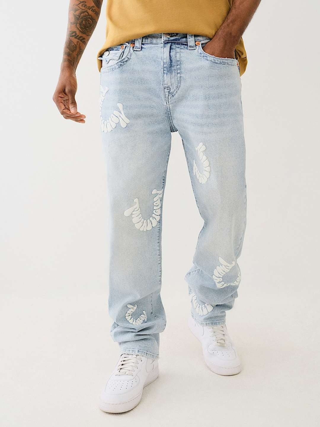 True Religion Men SN Bobby Oversized Fit Light Wash Jeans