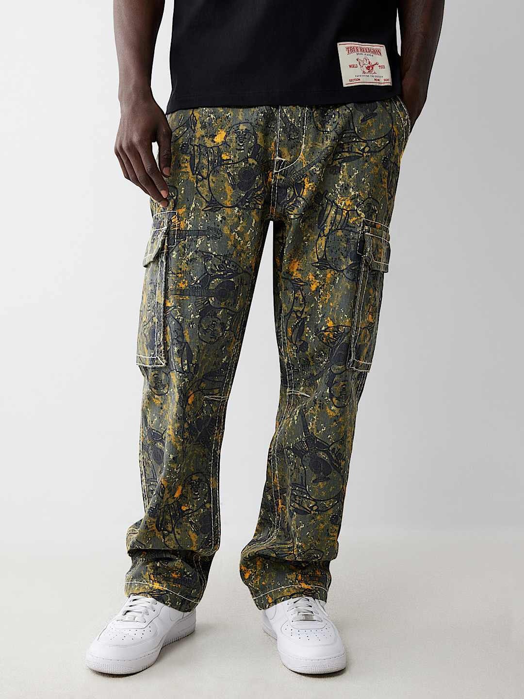 True Religion Men Multi Oversize Fit Printed Trouser