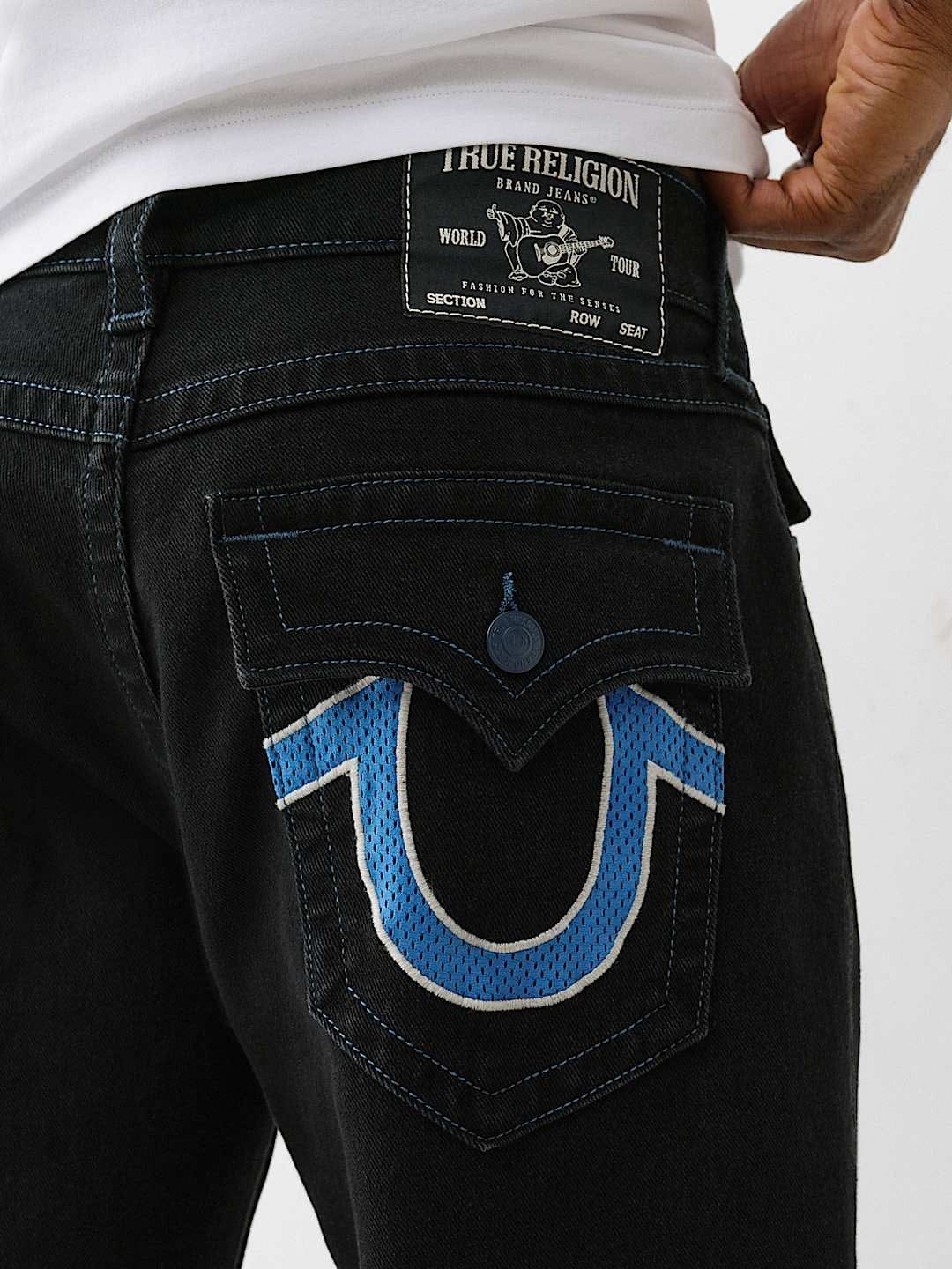 Shop True Religion Men Black SN Mesh Billy Jeans Online – Iconic India