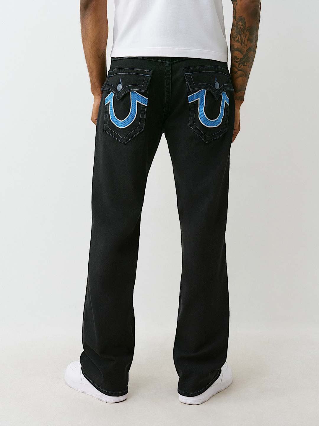 True Religion Men SN Mesh Billy Bootcut Fit Mid Rise Jeans