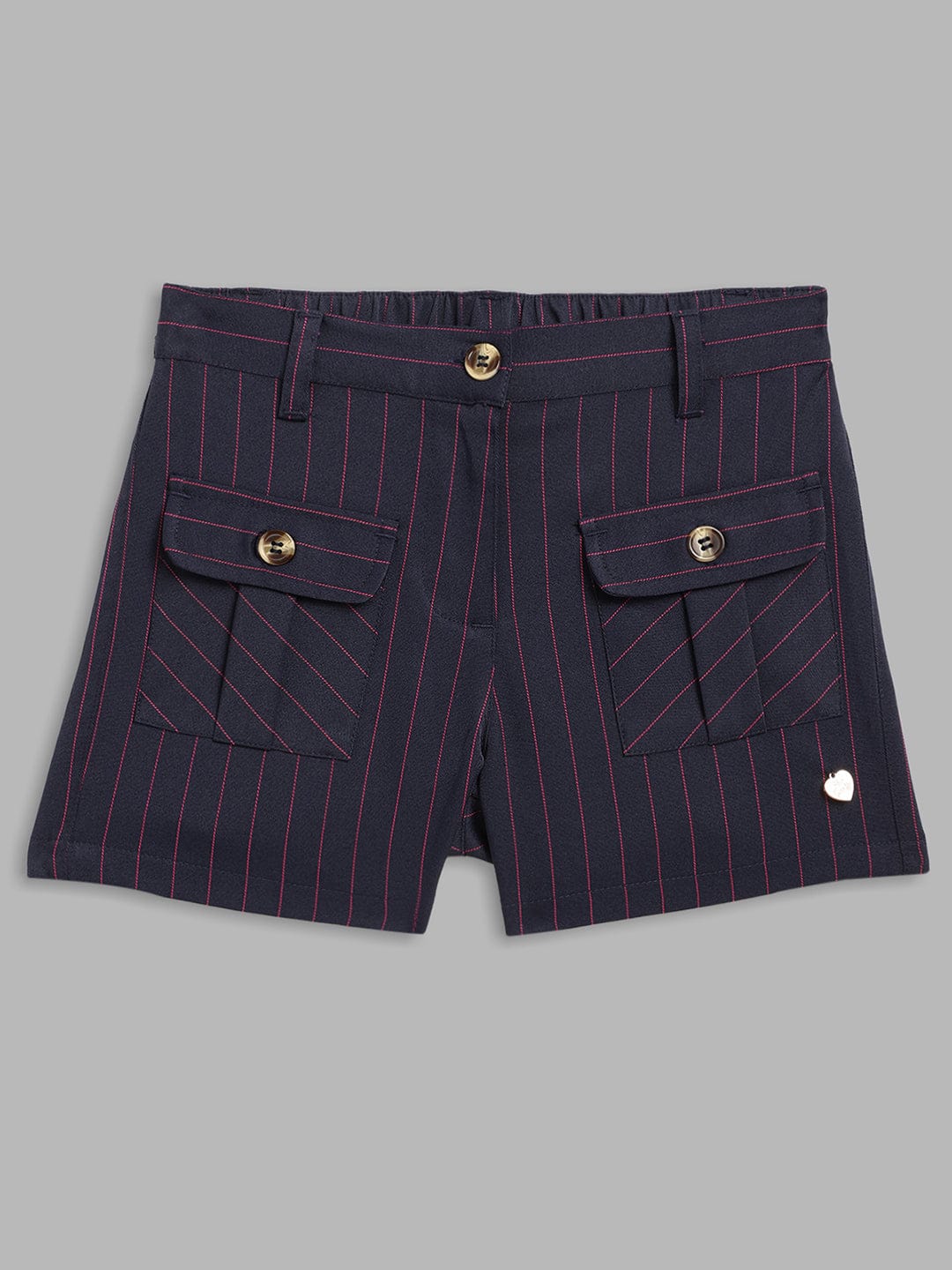 Blue Giraffe Girls Blue Regular Fit Shorts