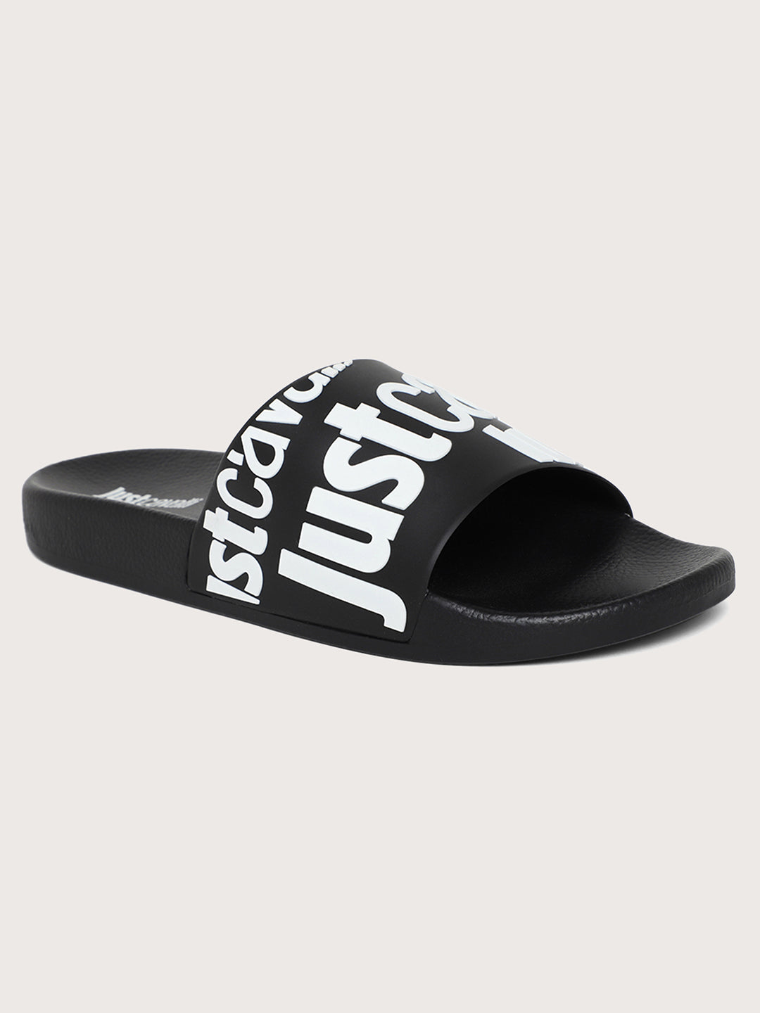 Just Cavalli Men Black Sliders