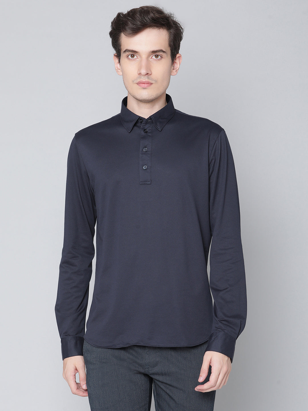 Matinique Men Blue Solid Collar Shirt