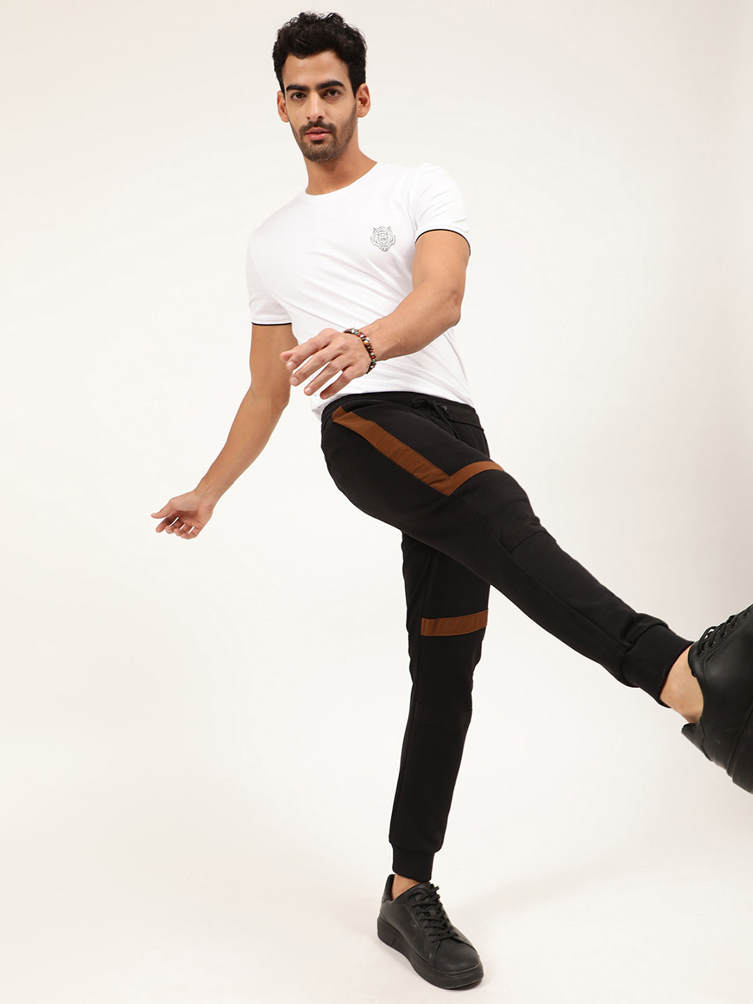 Antony Morato Men Black Solid Cotton Track Pants