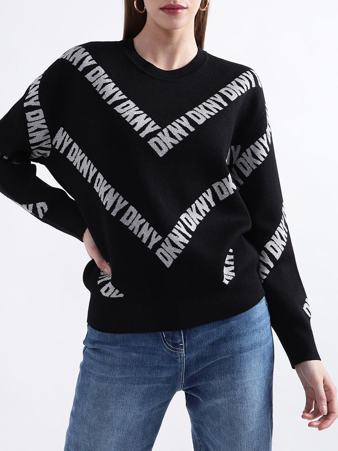 Shop DKNY Women Black Sweater Online – Iconic India