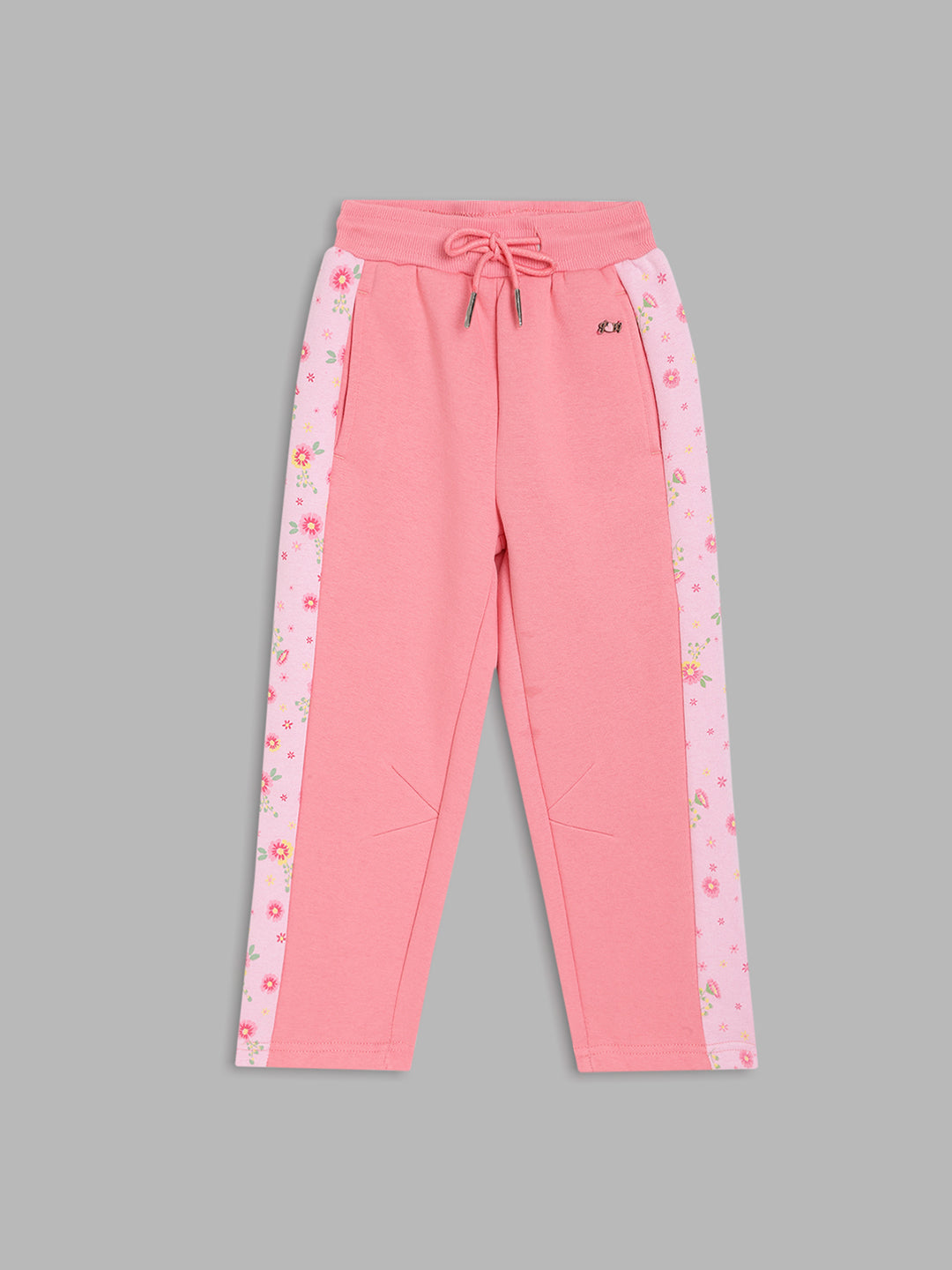 Blue Giraffe Girls Pink Printed Regular Fit Sweatpant