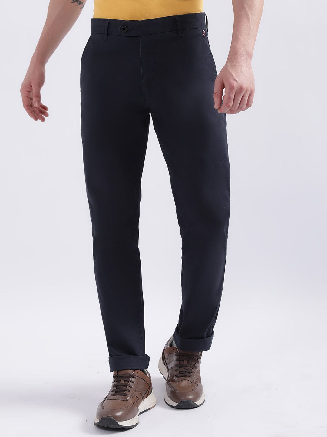 Iconic Men Blue Slim Fit Trouser