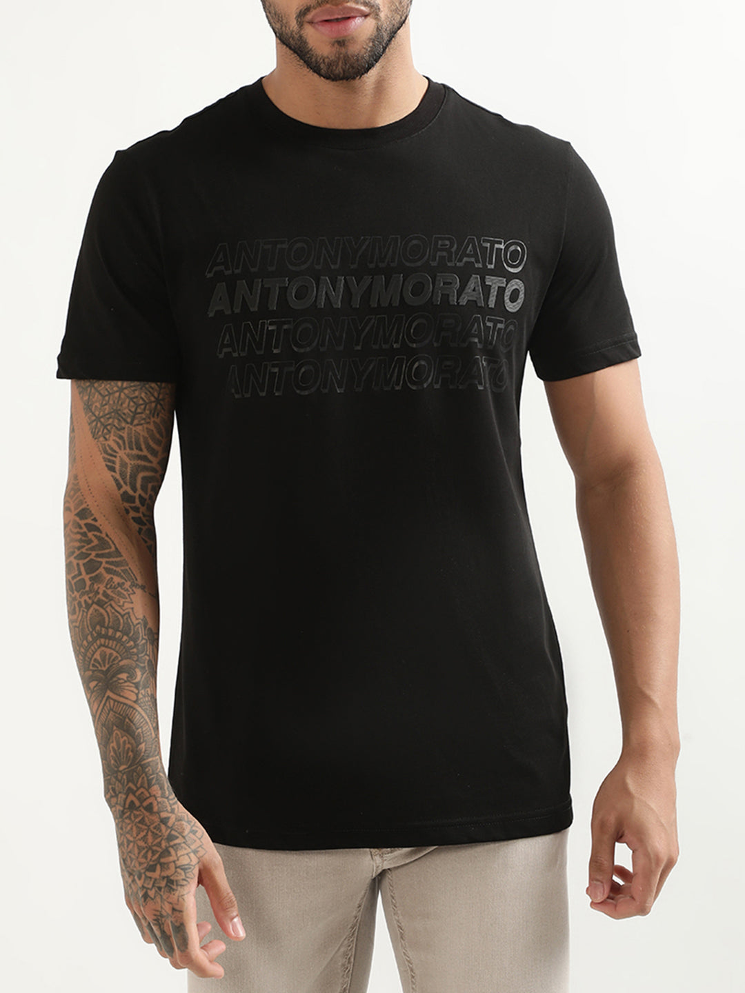 Antony Morato Black Logo Slim Fit T-Shirt