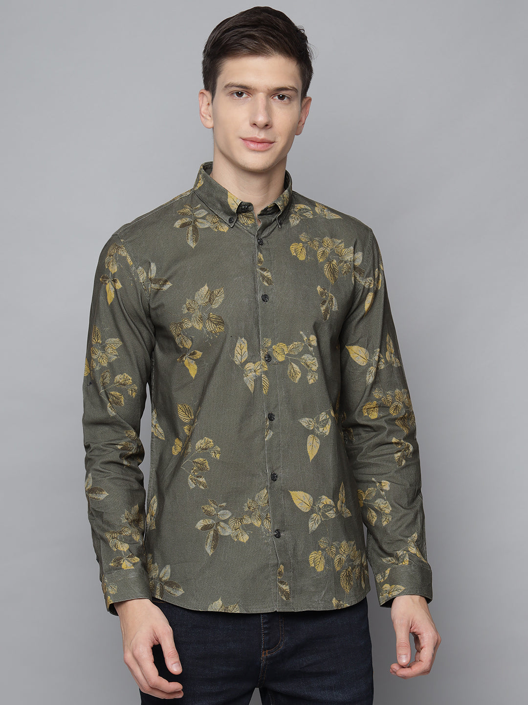Lindbergh Army Fashion Printed Slim Fit Shirt