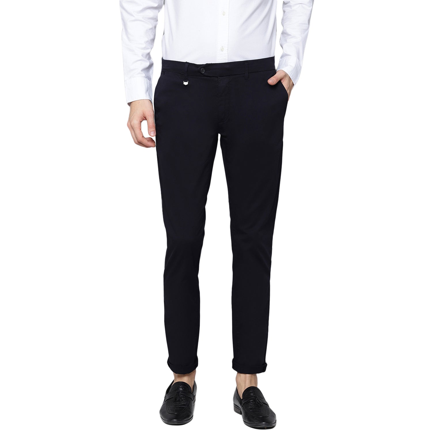 Antony Morato Men Blue Solid Skinny Fit Trouser