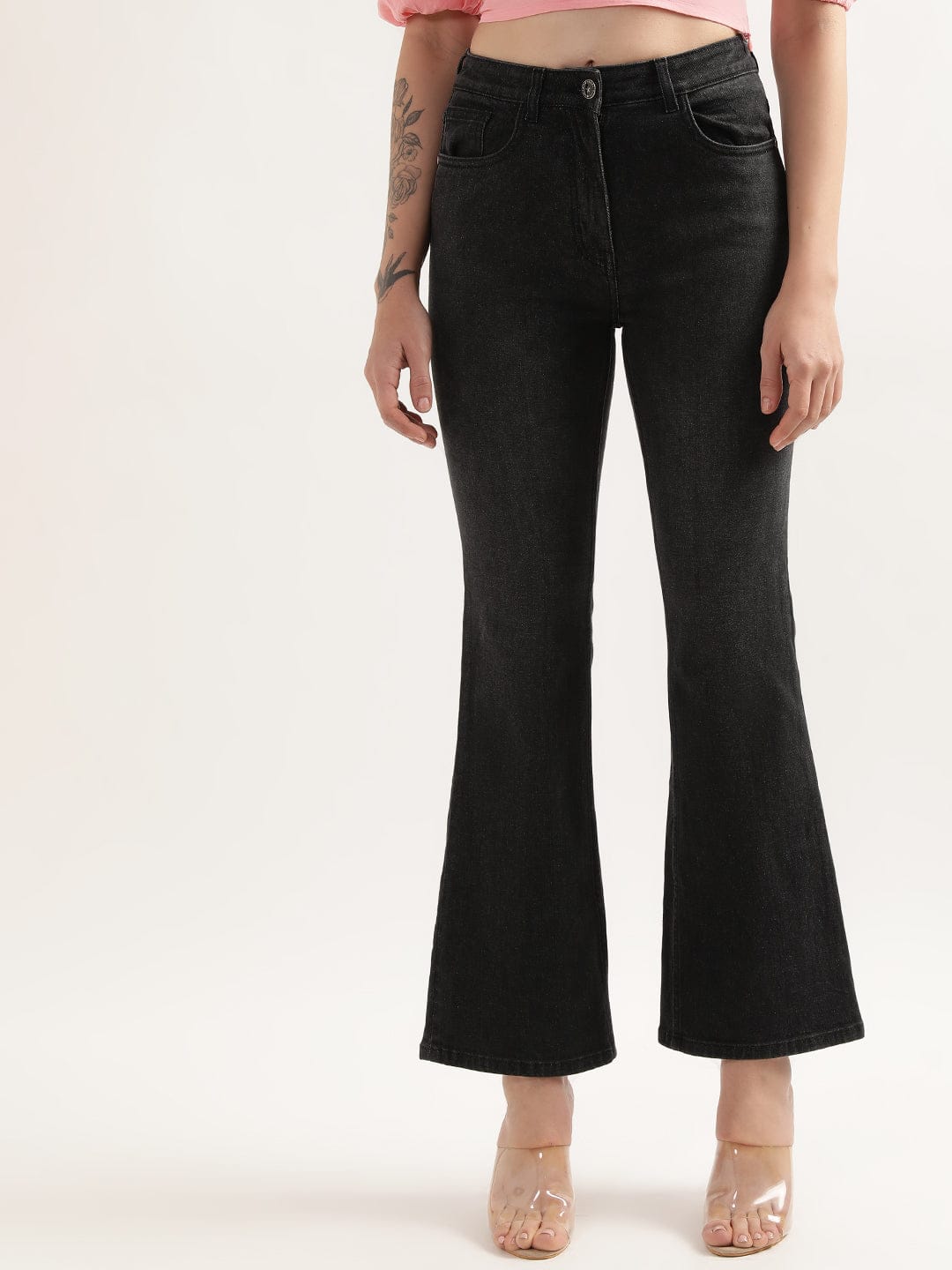 Elle Women Black Regular Fit Jeans