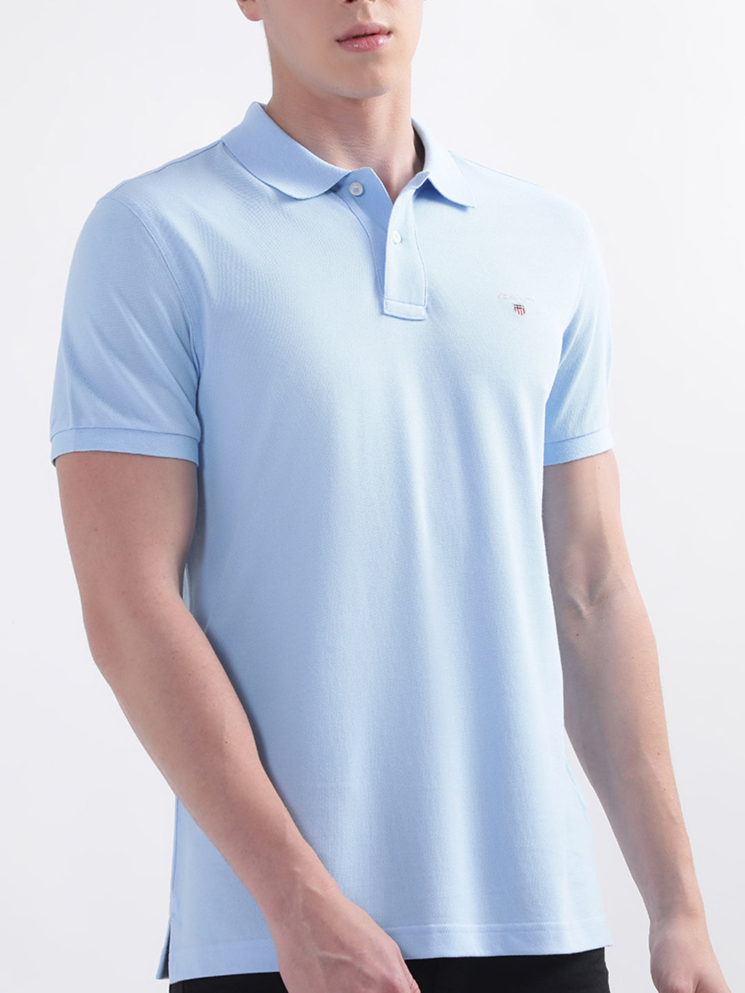 Shop Gant Blue Original Regular Fit Pique Polo T-Shirt Online