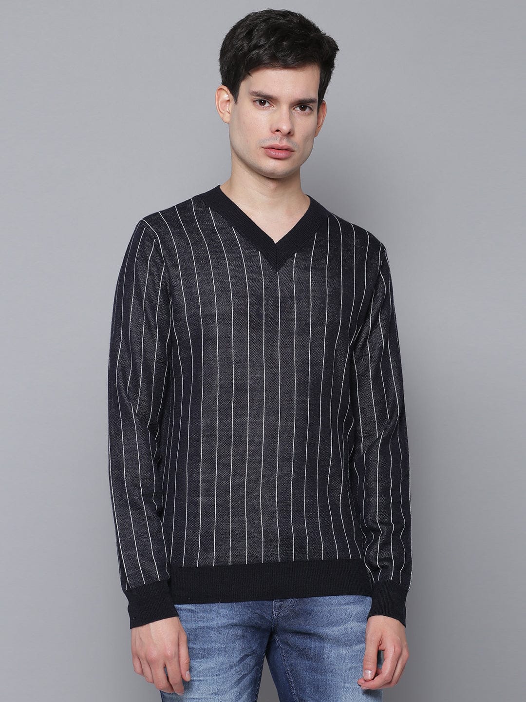 Antony Morato Men Blue V Neck Sweater
