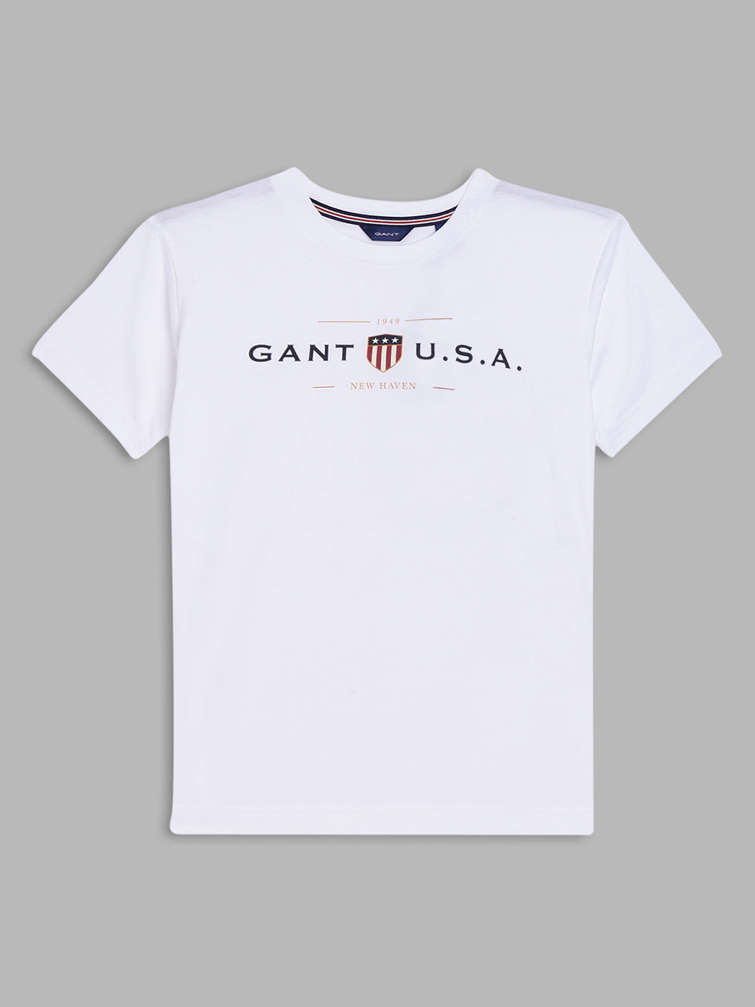 Gant Kids White Logo Regular Fit T-Shirt