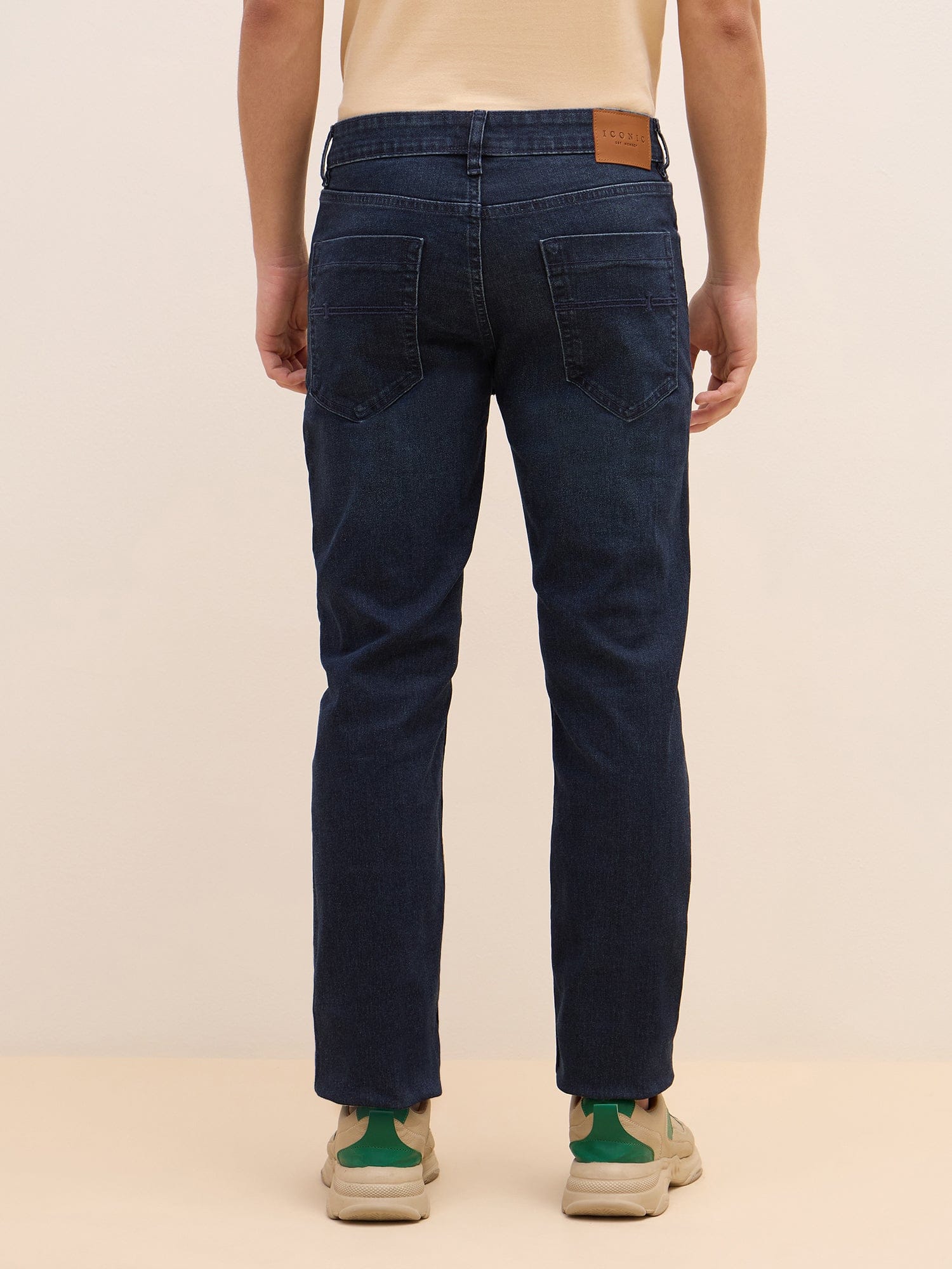 Iconic Men Blue Slim Fit Solid Jeans