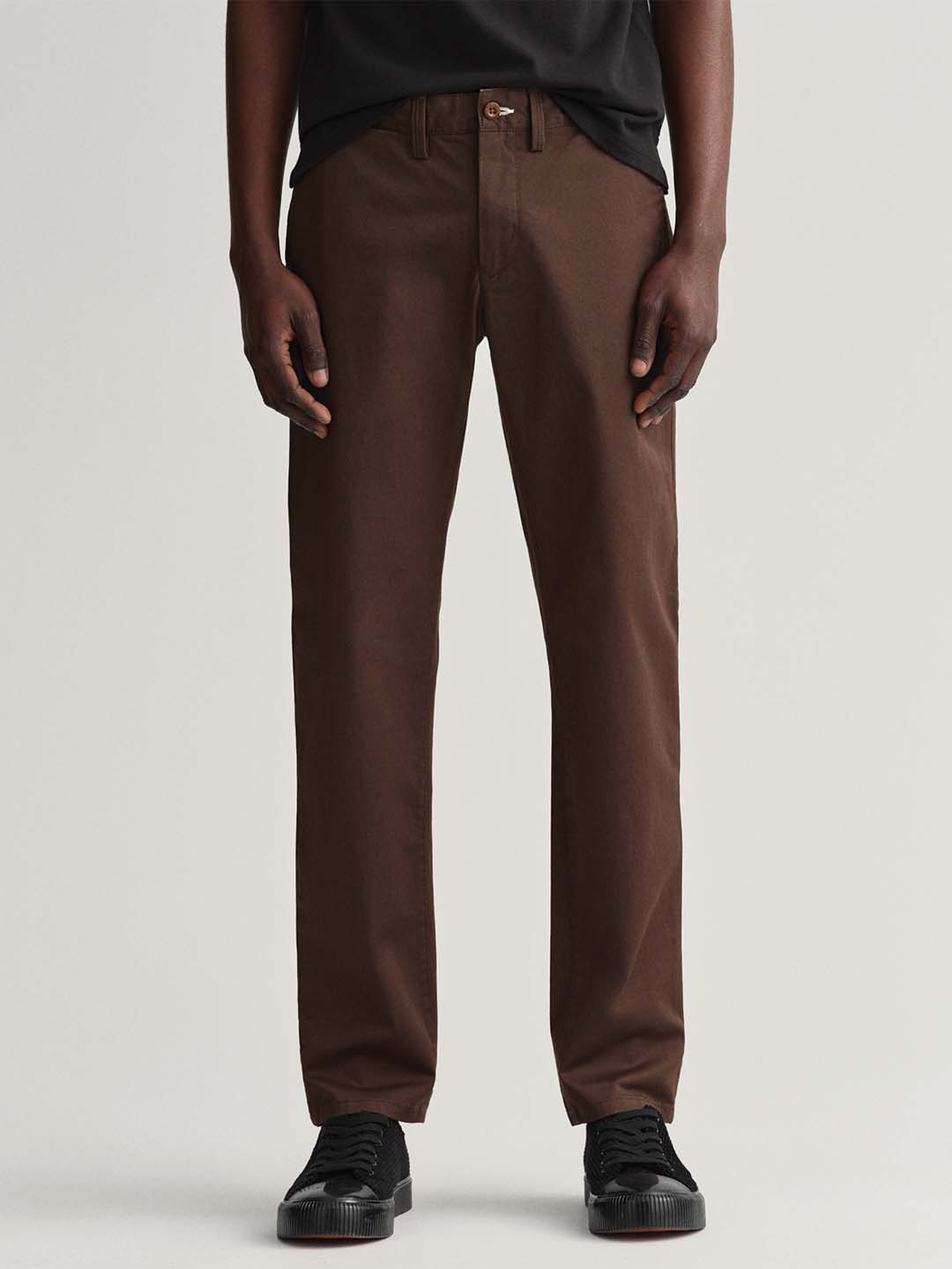 Gant Men Brown Slim Fit Trousers