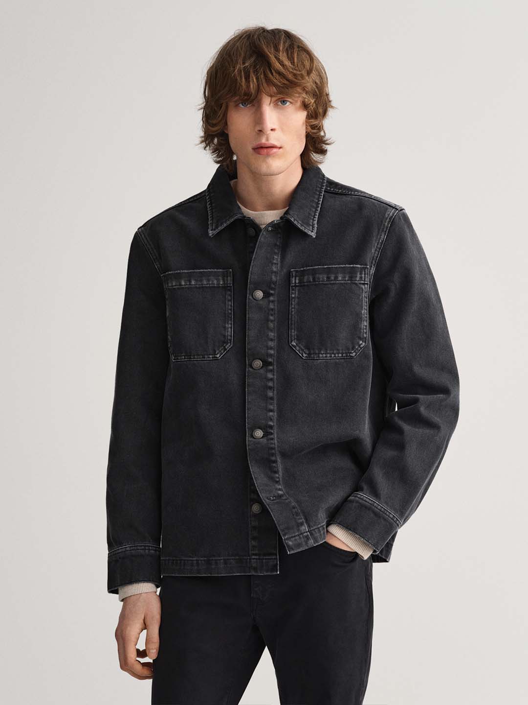 Gant Black Regular Fit Denim Jacket