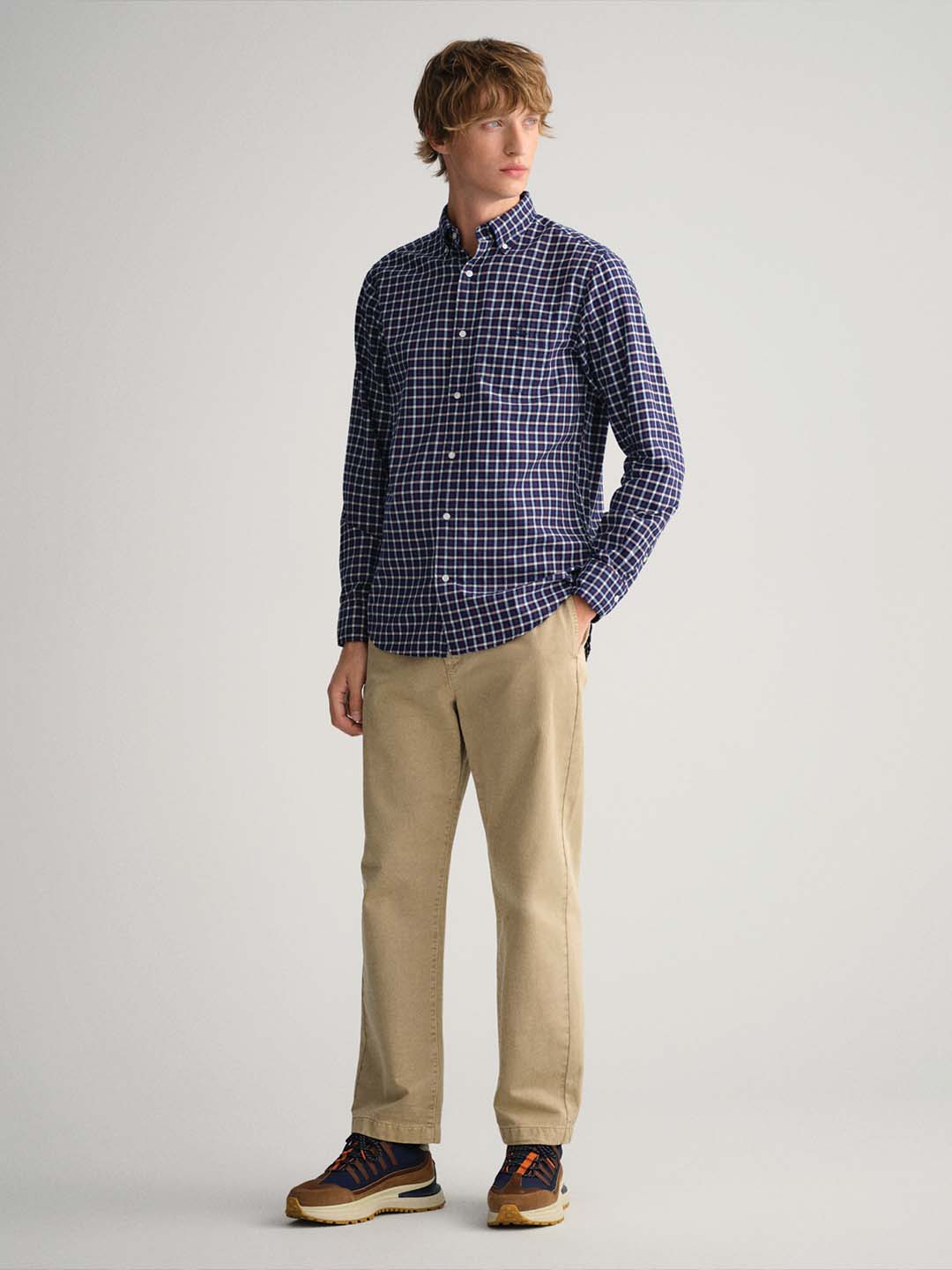 Gant Blue Checked Regular Fit Shirt