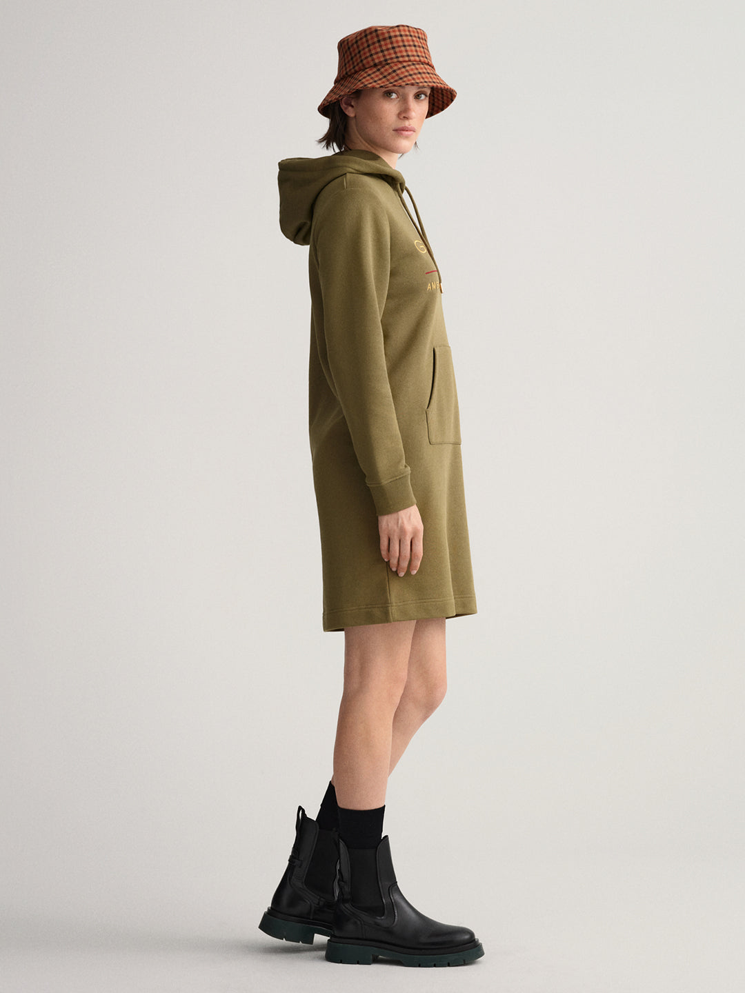 Gant Women Green Printed Hooded Sweatshirt