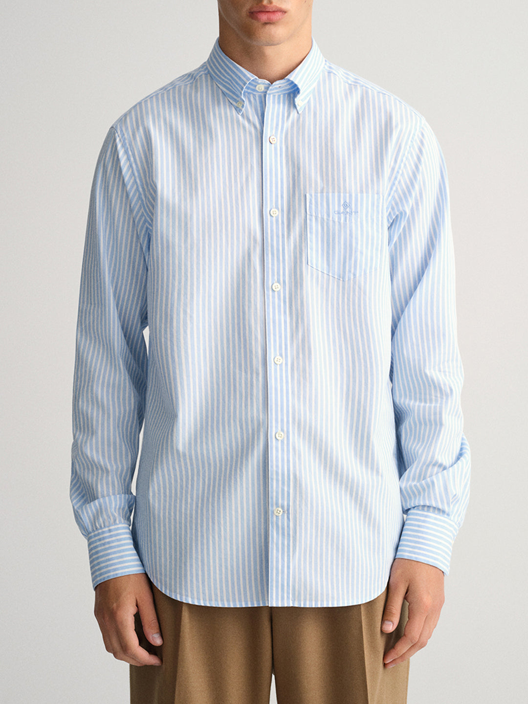 Gant Blue Striped Regular Fit Shirt