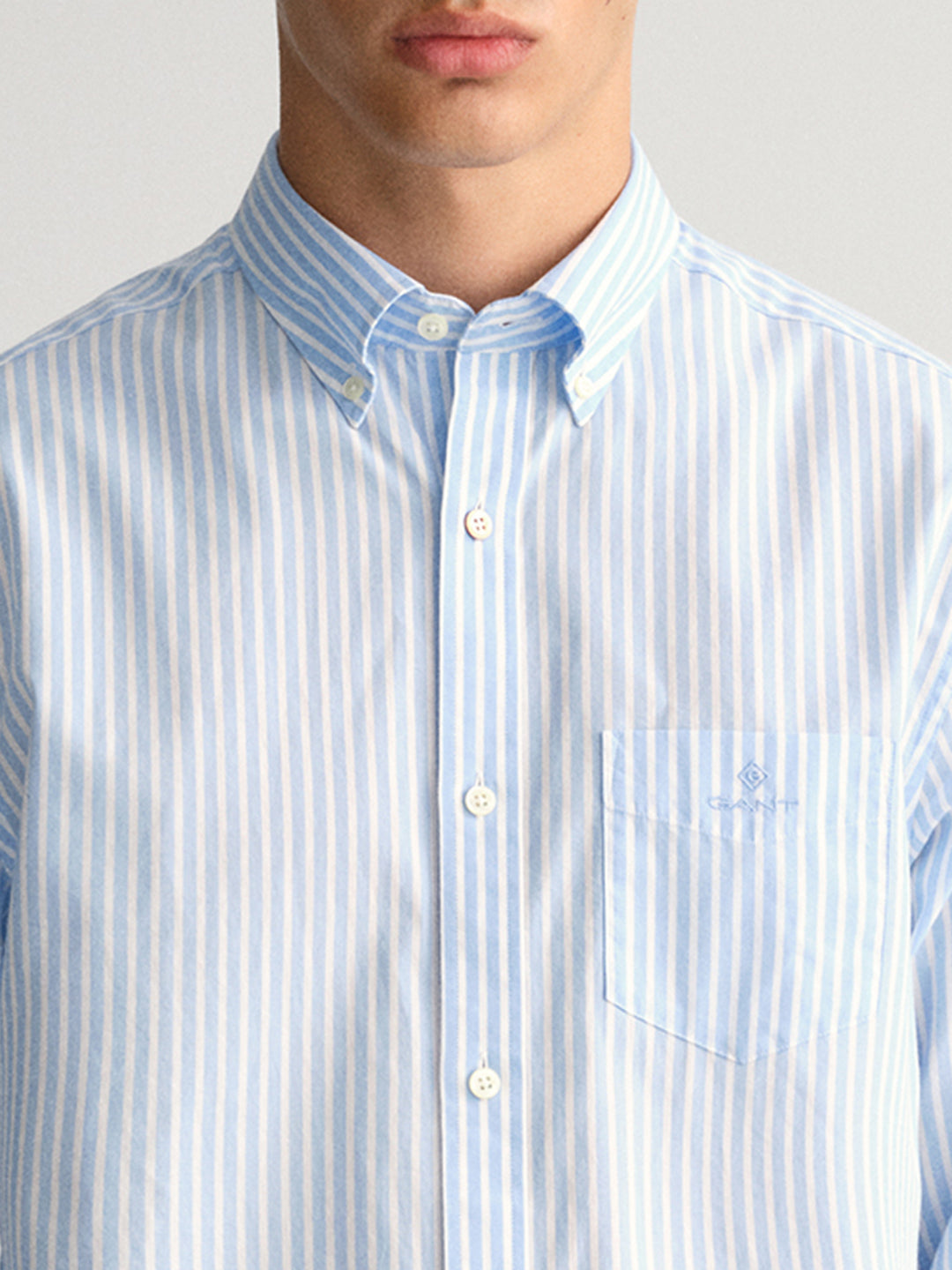 Gant Blue Striped Regular Fit Shirt