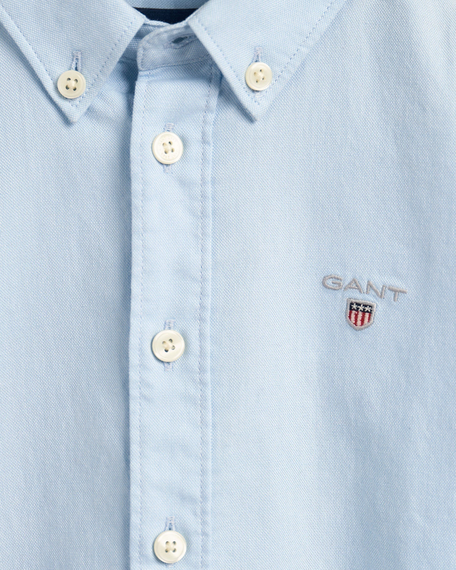 Gant Kids Blue Solid Collar Shirt