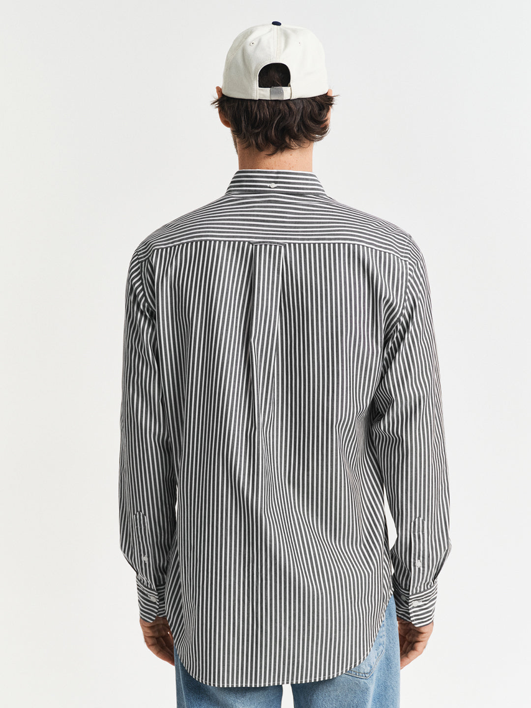 Gant Men Black Striped Collar Shirt