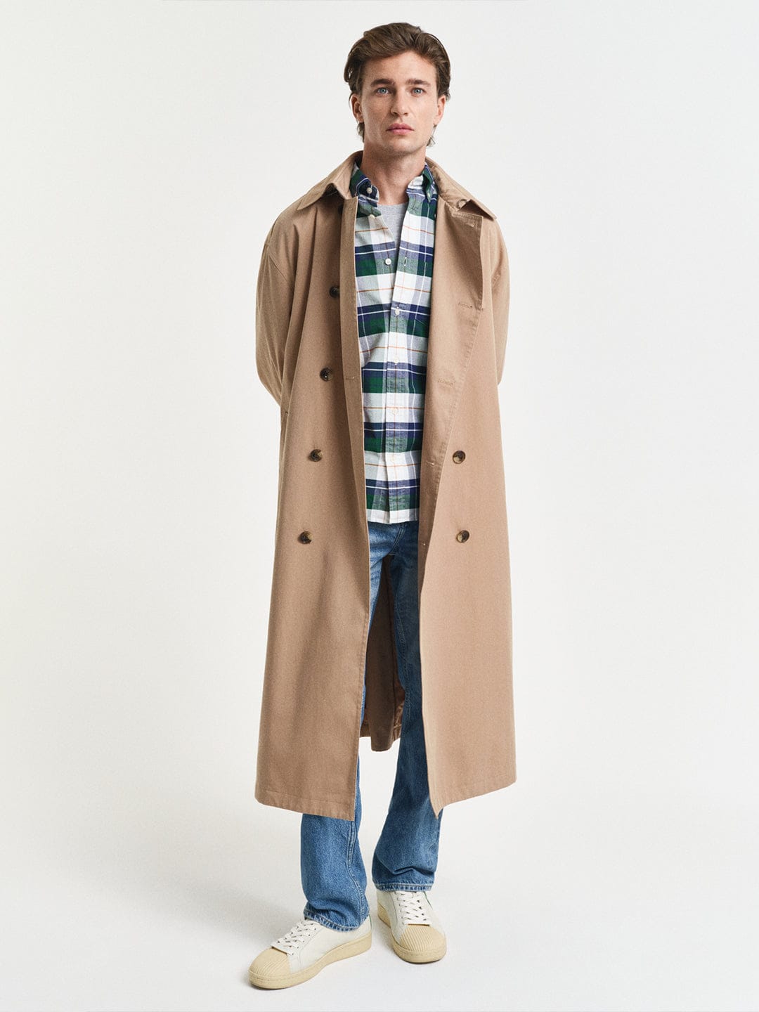 Gant Men Green Checks Collar Shirt