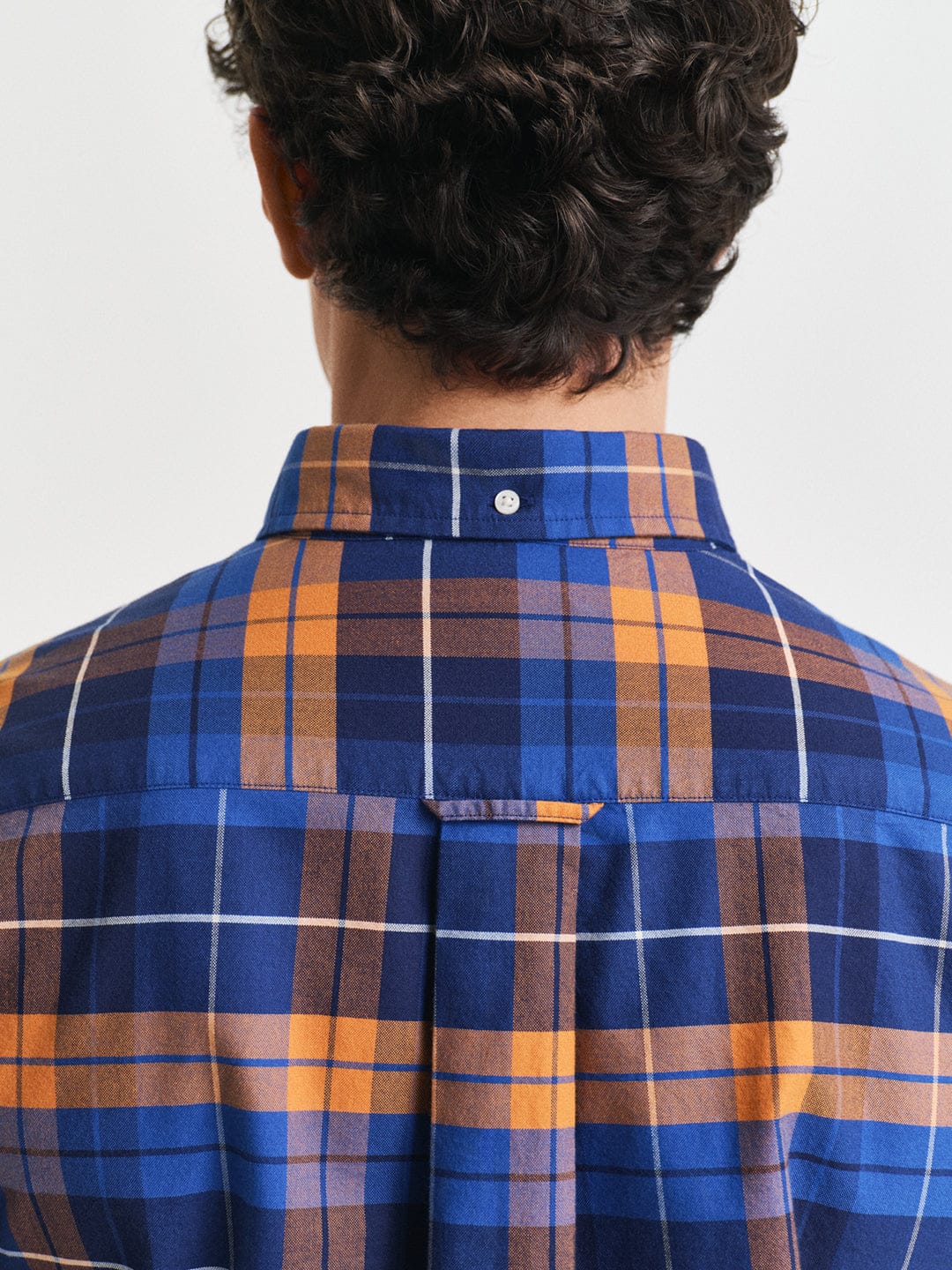Gant Men Orange Checks Collar Shirt
