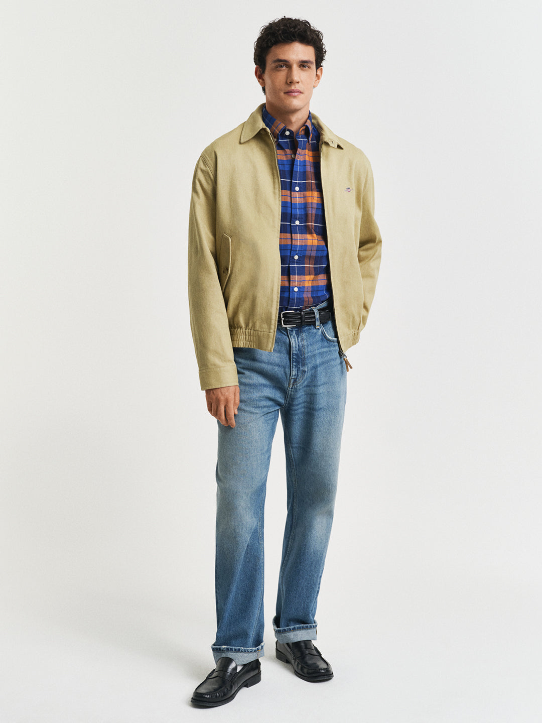 Gant Men Orange Checks Collar Shirt