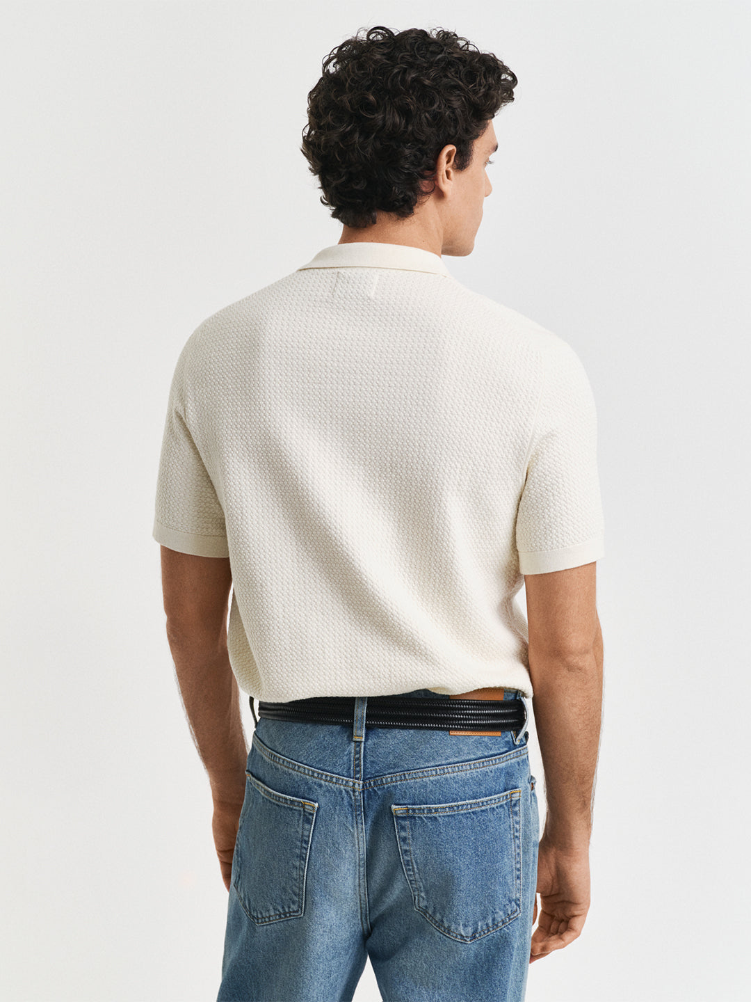 Gant Men Cream Solid Polo Tshirt