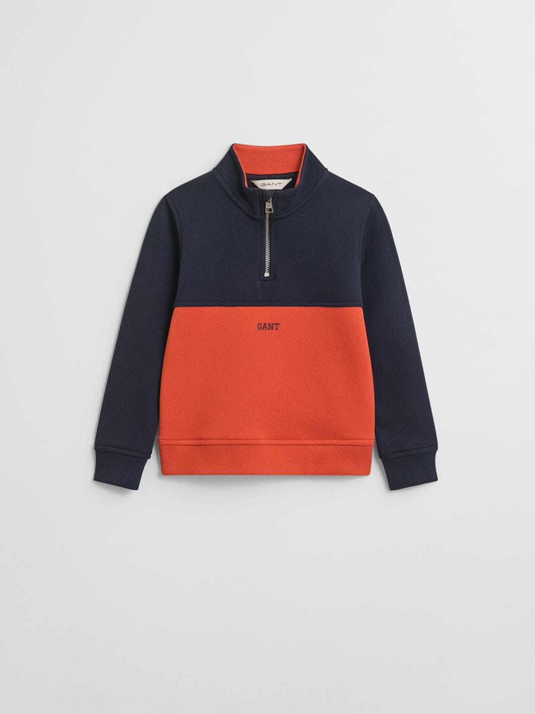 Gant Boys Blue Coloublocked Round Neck Sweatshirt