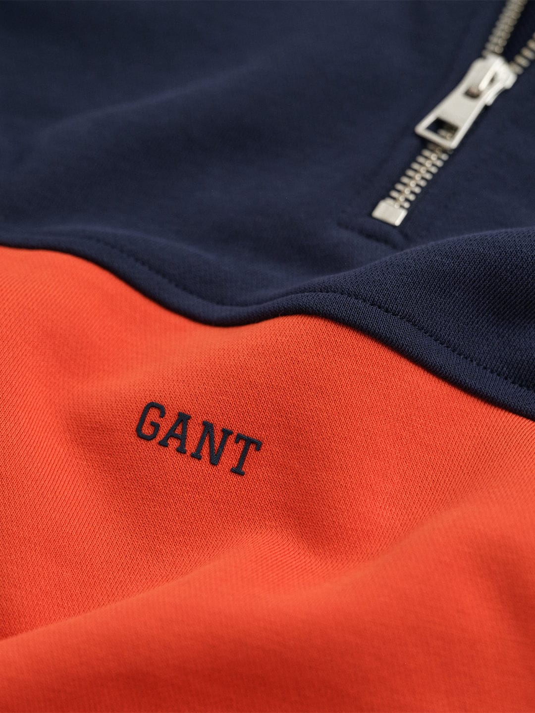 Gant Boys Blue Coloublocked Round Neck Sweatshirt