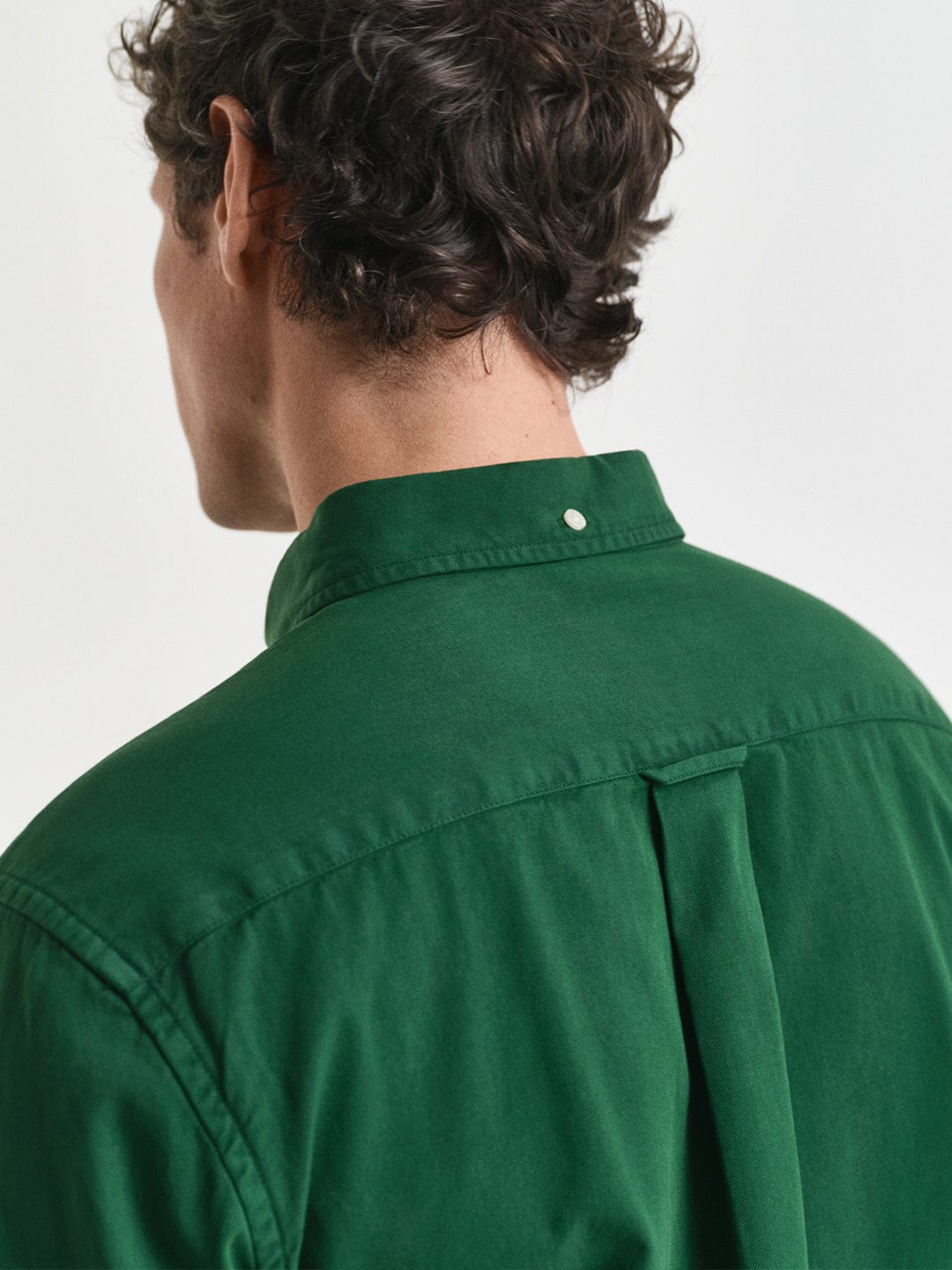 Gant Men Green Solid Collar Shirt