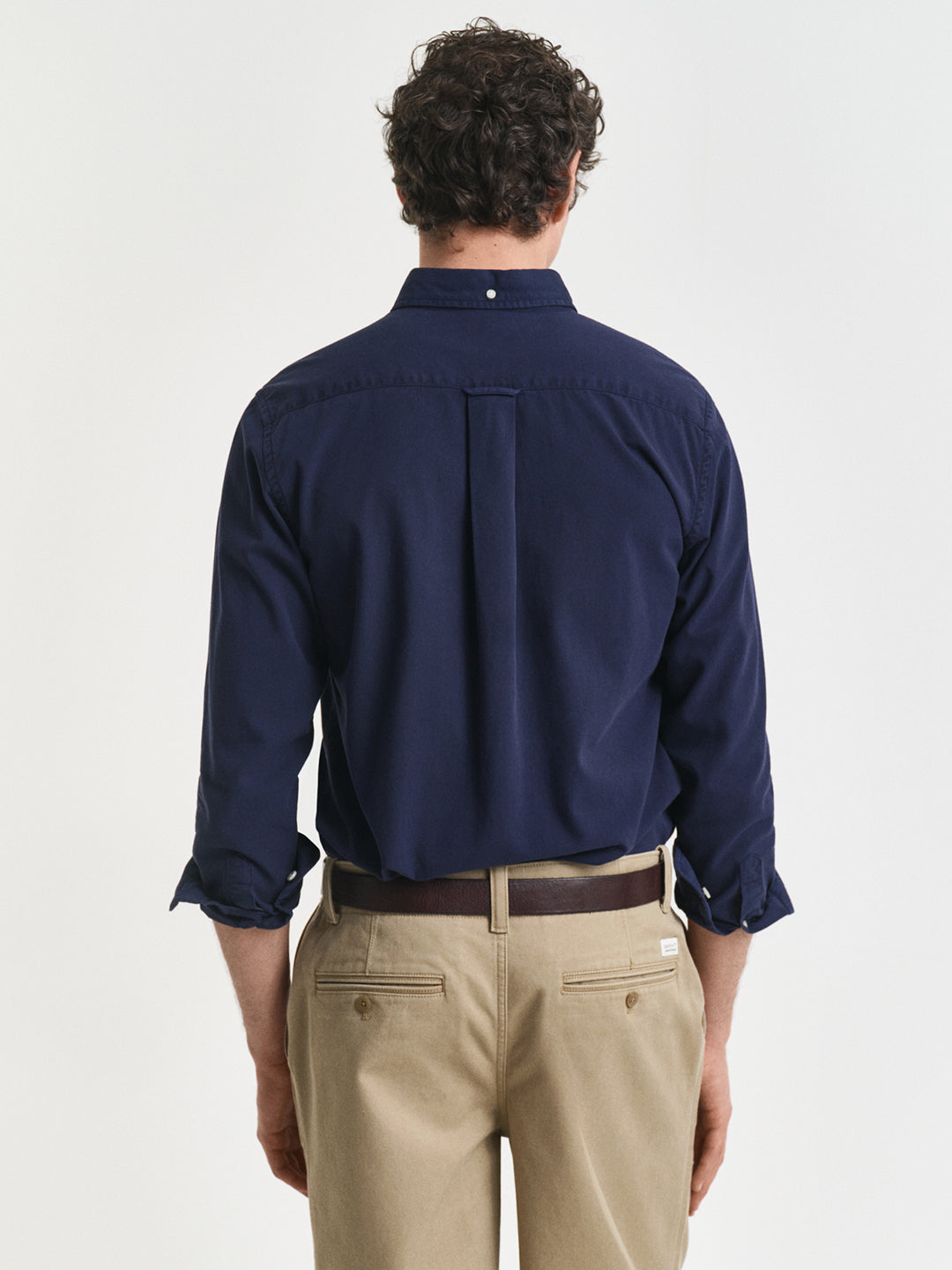 Gant Men Blue Solid Collar Shirt