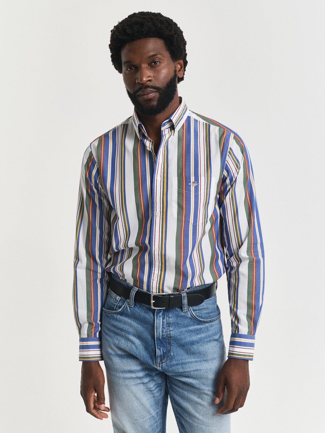 Gant Men Multicolor Striped Collar Shirt