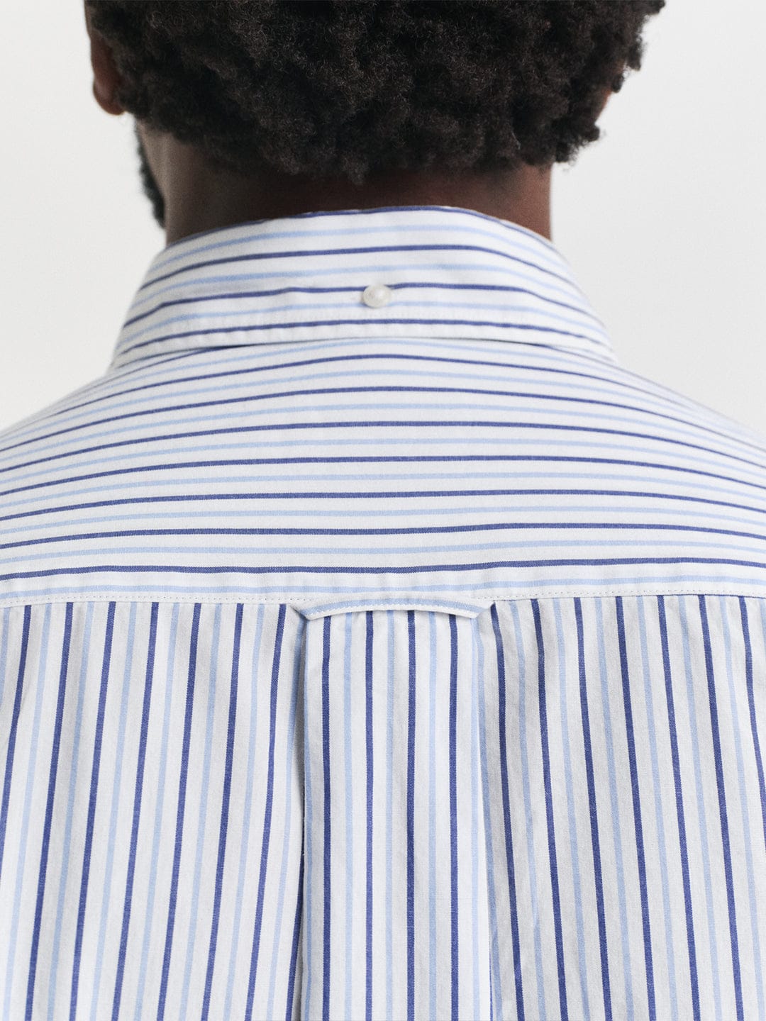 Gant Men Blue Striped Collar Shirt