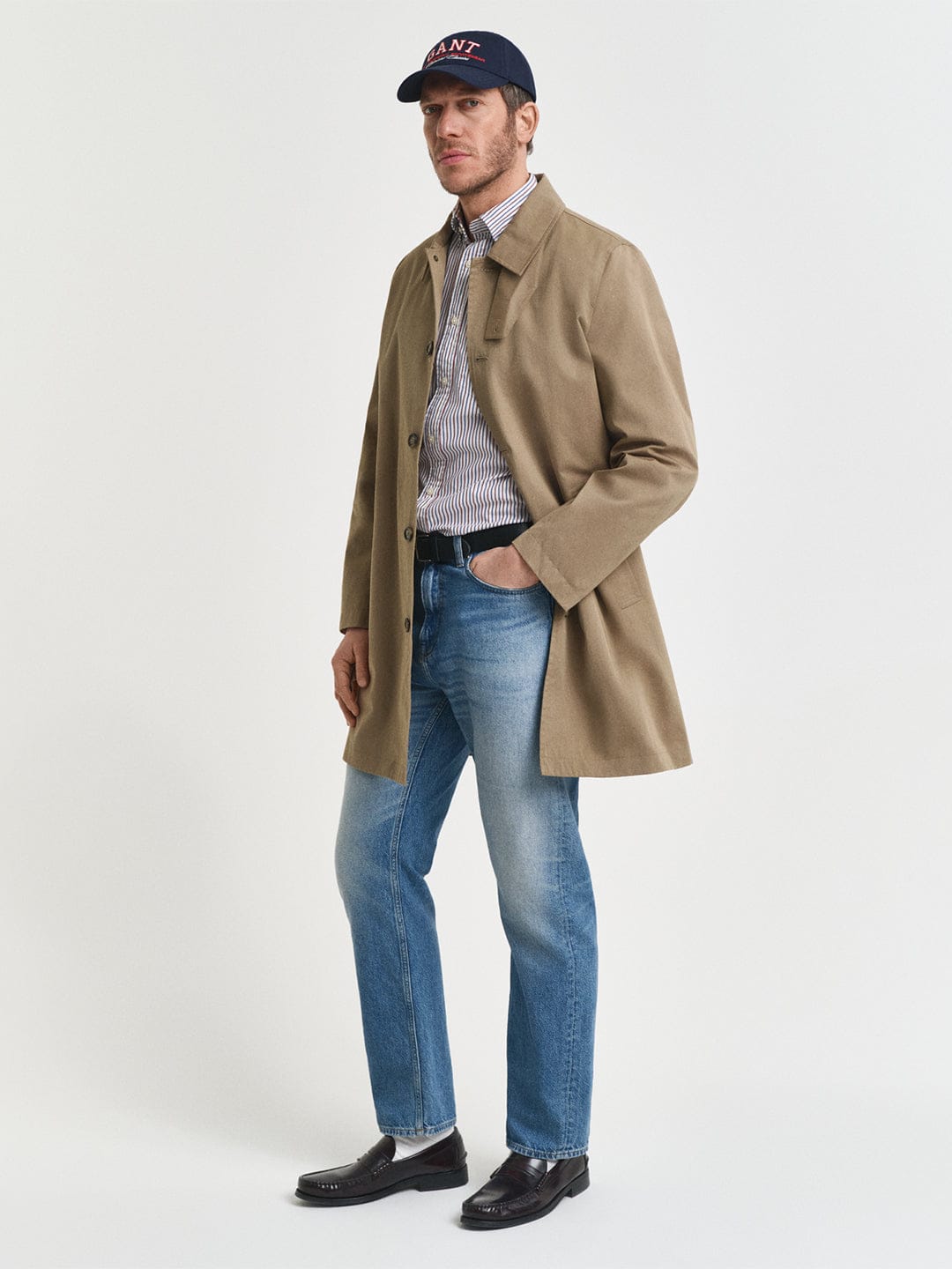 Gant Men Red Striped Collar Shirt