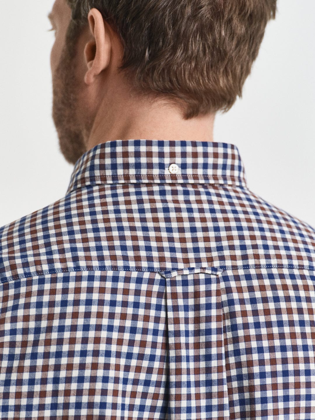 Gant Men Brown Checks Collar Shirt