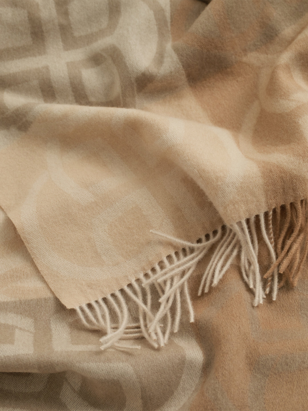 Gant Women Brown Jacquard Scarf