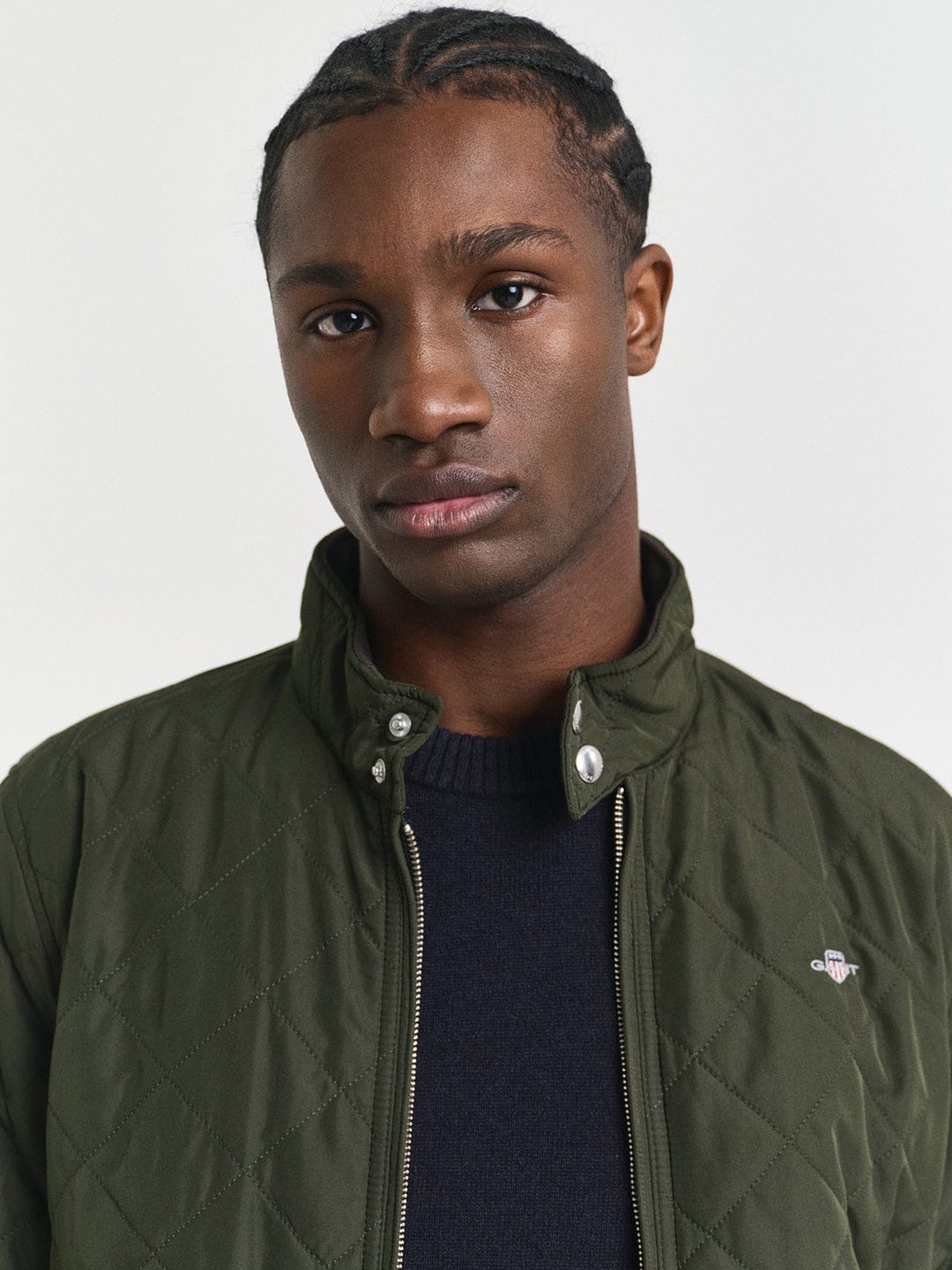 Gant Men Green Solid Collar Jacket