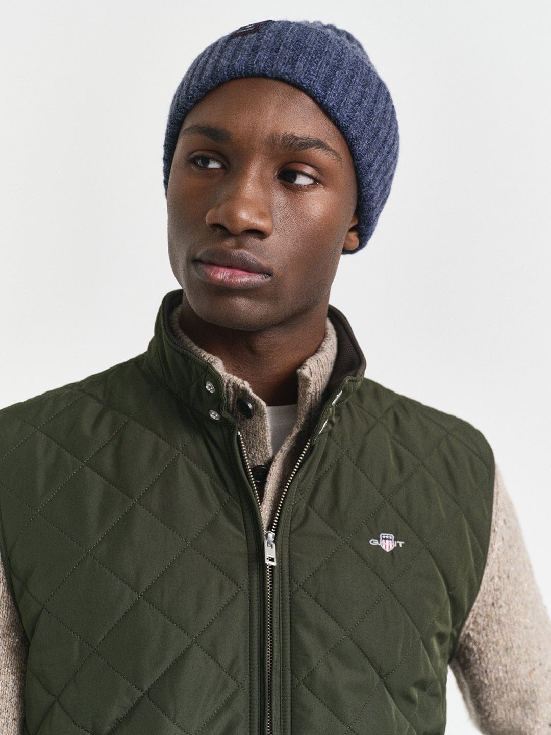 Gant Men Green Solid Collar Jacket